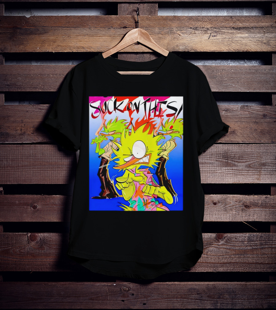 Suck On This Rugrats Reptar And Chuckie Cartoon T-Shirt