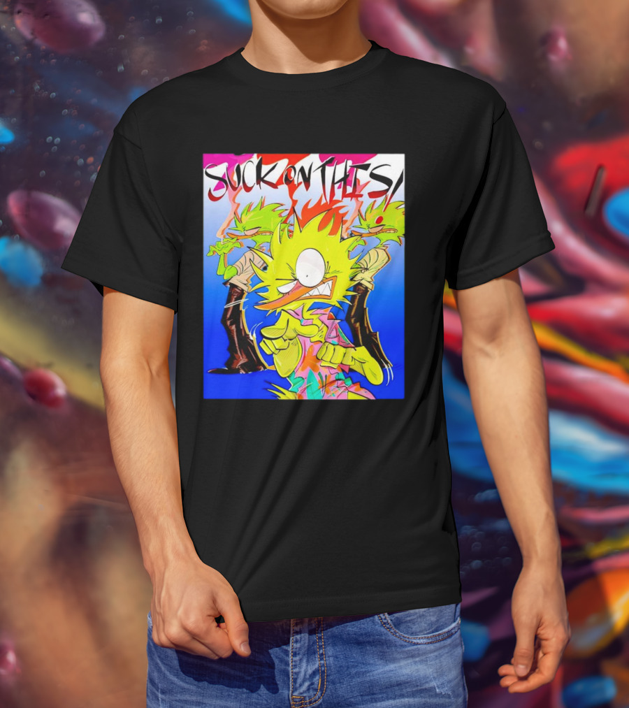 Suck On This Rugrats Reptar And Chuckie Cartoon T-Shirt