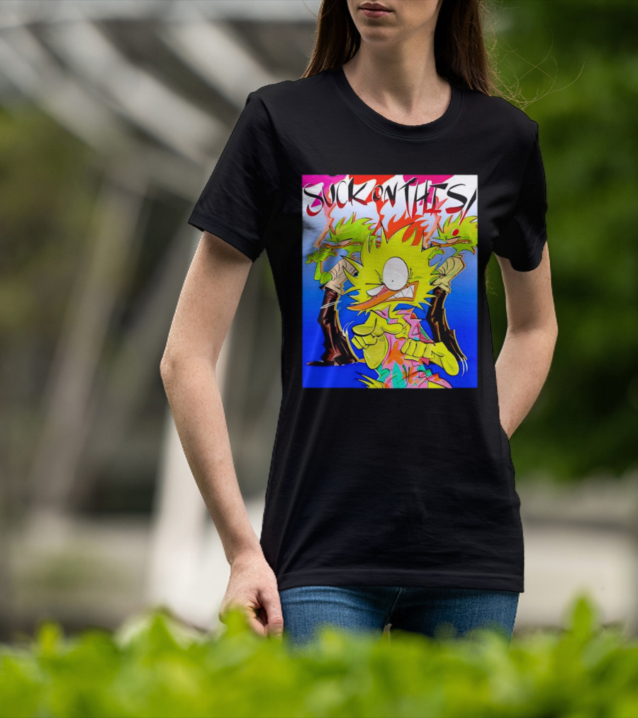 Suck On This Rugrats Reptar And Chuckie Cartoon T-Shirt