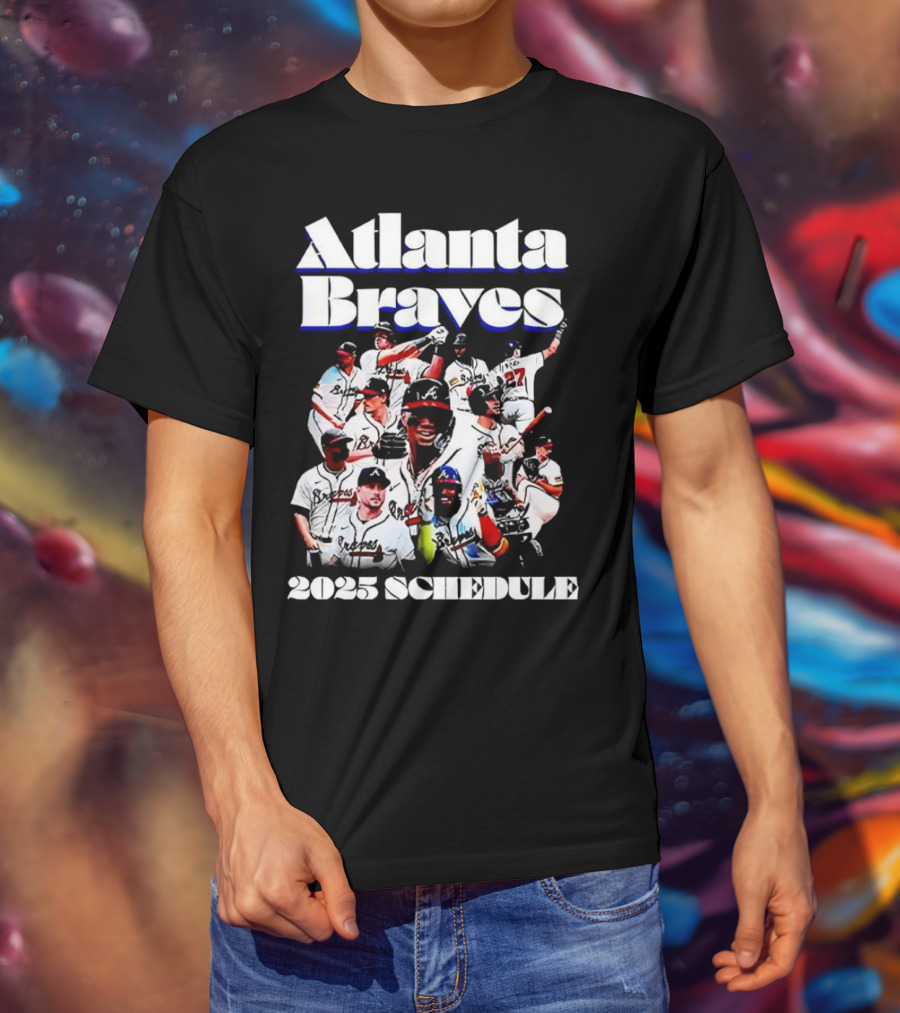 Atlanta Braves 2025 Schedule Team Players T-Shirt