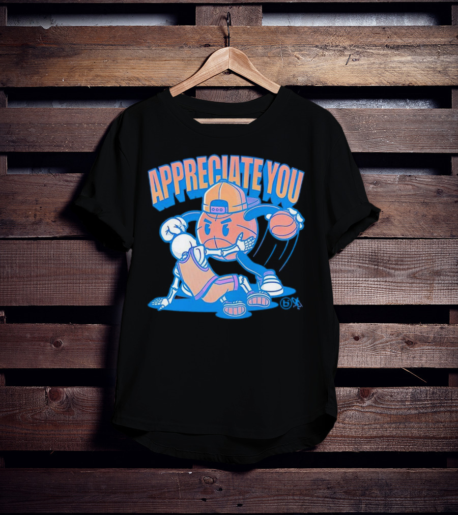 Ballislife Appreciate You Basketball Cartoon T-Shirt