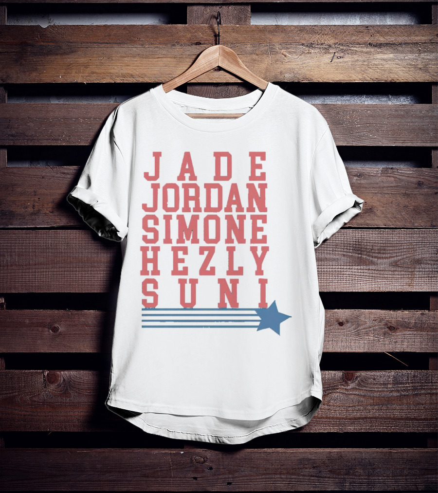 Jade Jordan Simone Hezly Suni Star Lines Sports T-Shirt