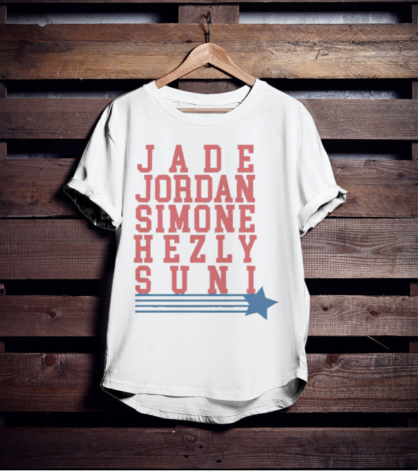 Jade Jordan Simone Hezly Suni Star Lines Sports T-Shirt