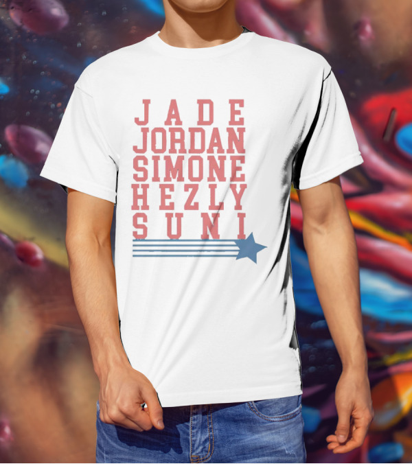 Jade Jordan Simone Hezly Suni Star Lines Sports T-Shirt