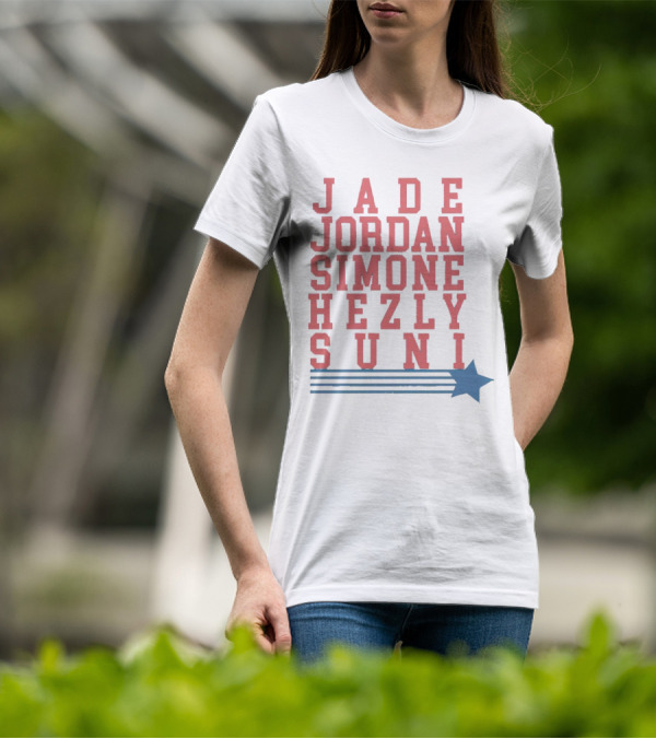 Jade Jordan Simone Hezly Suni Star Lines Sports T-Shirt