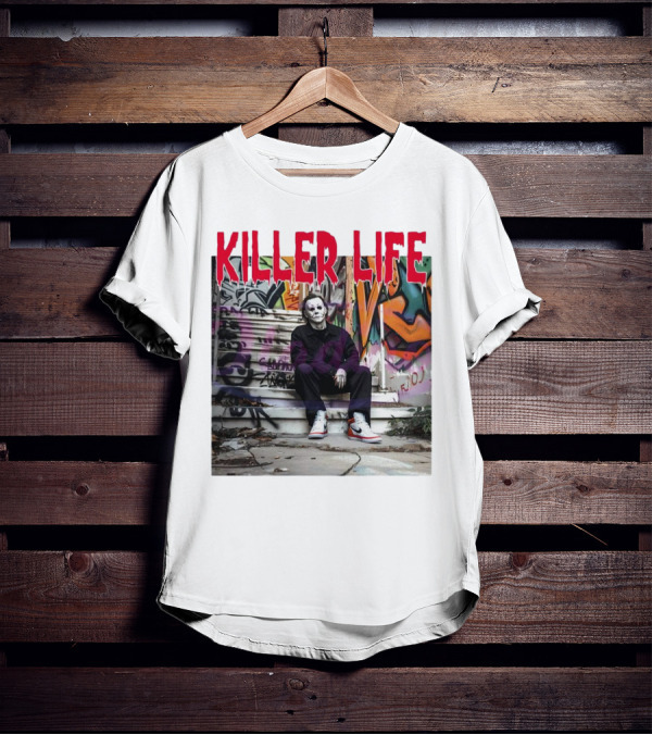 Michael Myers Killer Life Halloween Graffiti Steps T-Shirt