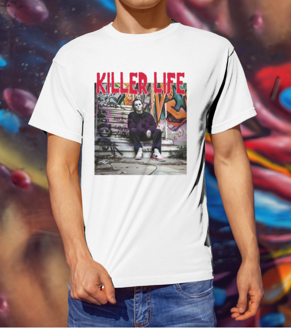 Michael Myers Killer Life Halloween Graffiti Steps T-Shirt