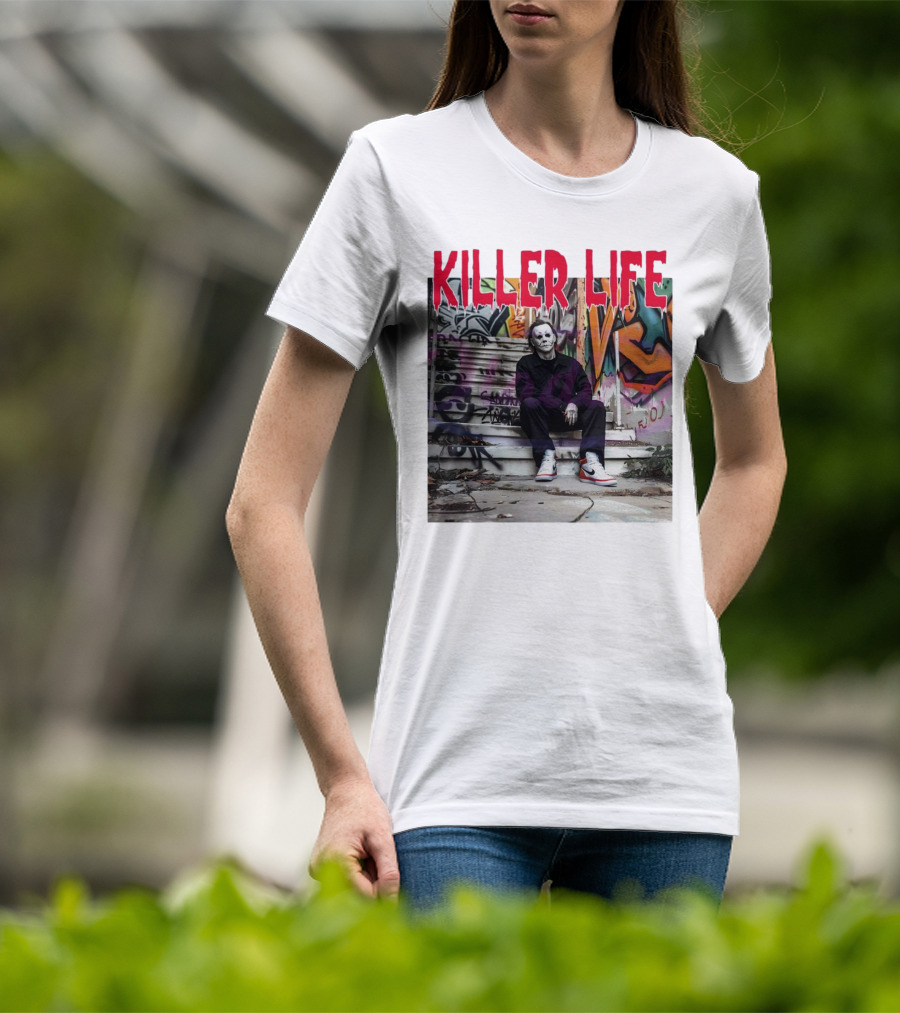 Michael Myers Killer Life Halloween Graffiti Steps T-Shirt