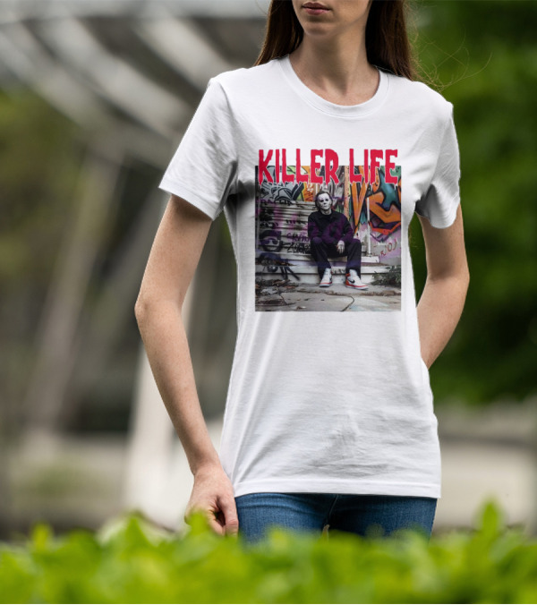 Michael Myers Killer Life Halloween Graffiti Steps T-Shirt