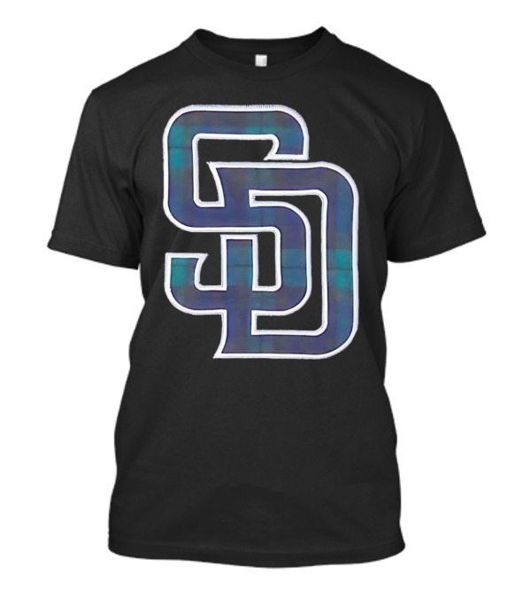 San Diego Padres SD Emblem With Bold Interlocking Letters T-Shirt