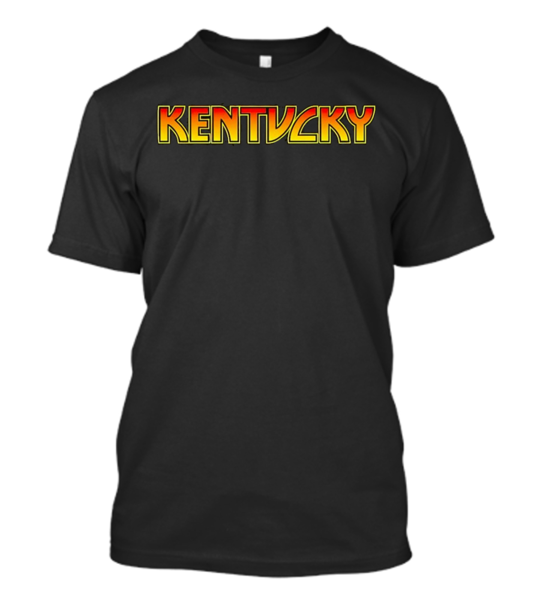 KENTUCKY Army Yellow Red Block Lettering T-Shirt