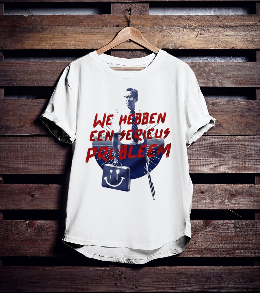 We Hebben Een Serieus Probleem Smiley Bag Man In Shadow T-Shirt