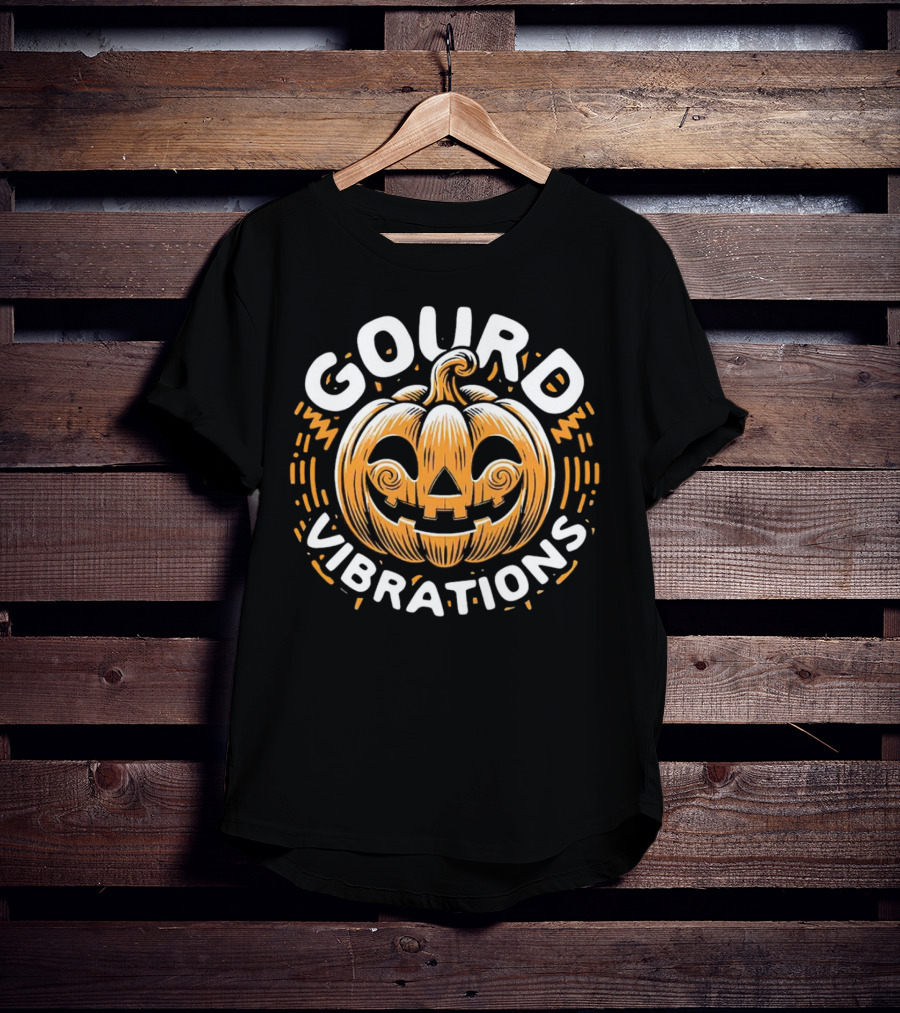 Gourd Vibrations Pumpkin Jack-O'-Lantern T-Shirt
