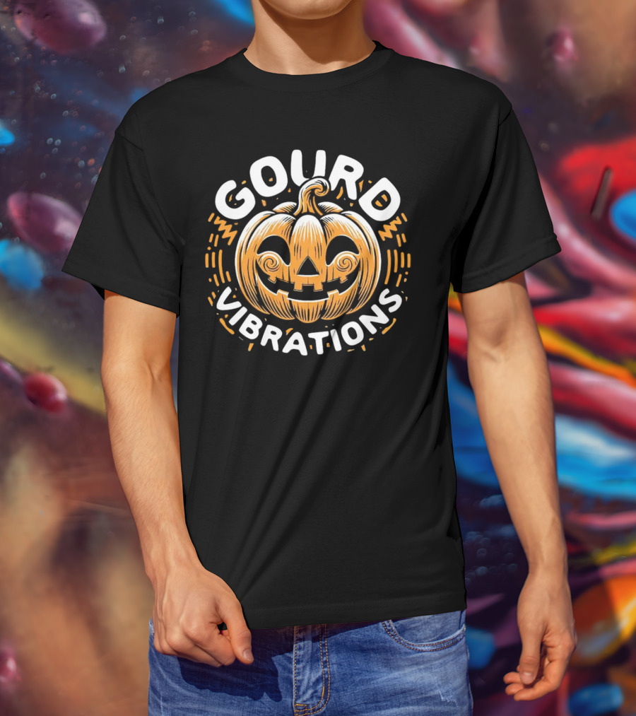 Gourd Vibrations Pumpkin Jack-O'-Lantern T-Shirt