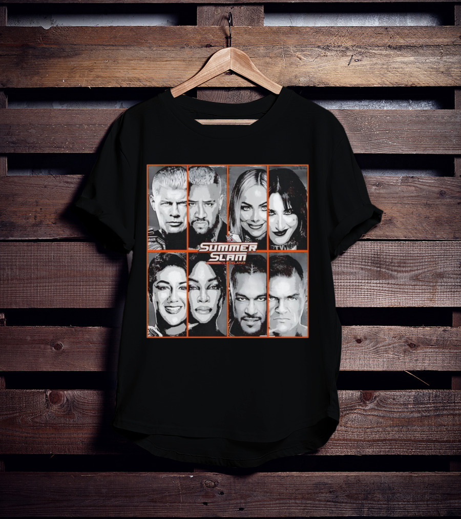 Summer Slam Cleveland WWE Superstar Collage T-Shirt