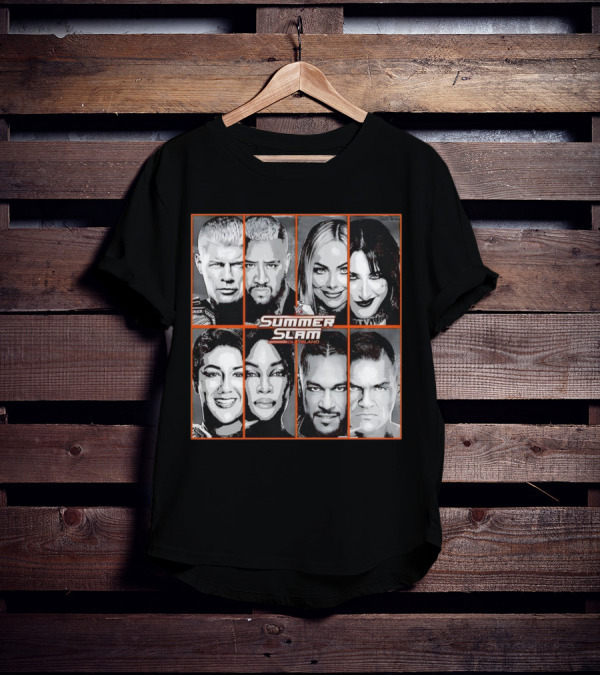 Summer Slam Cleveland WWE Superstar Collage T-Shirt