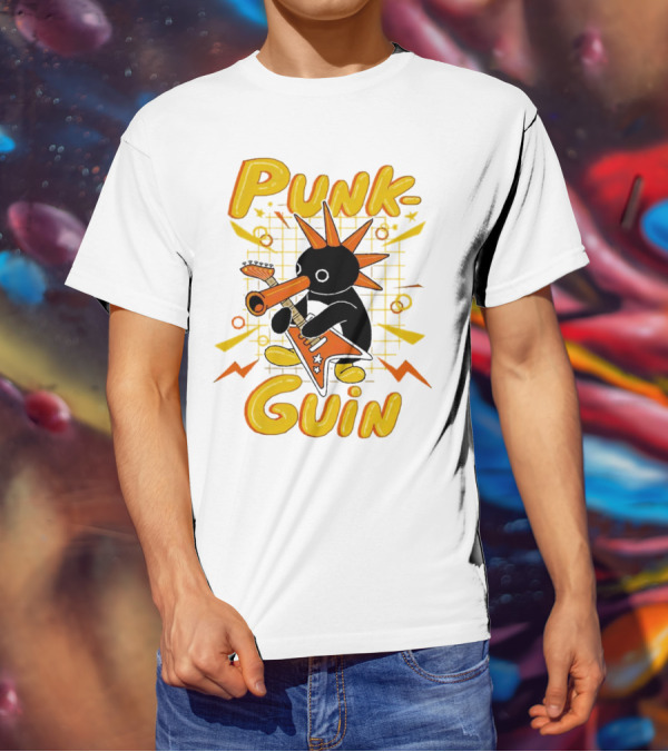 Punk-Guin Penguins Playing Musical Punk Guin T-Shirt