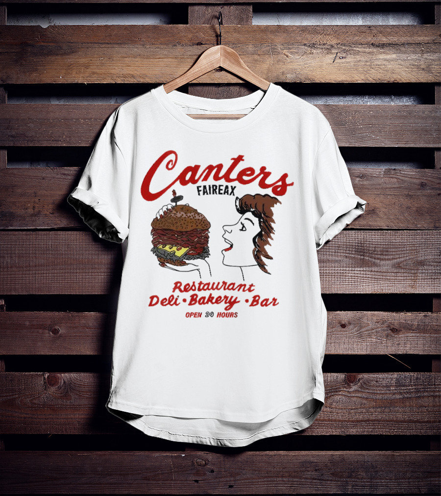 Canter's Deli Restaurant Bakery Bar Fairfax Los Angeles Open 24 Hours T-Shirt