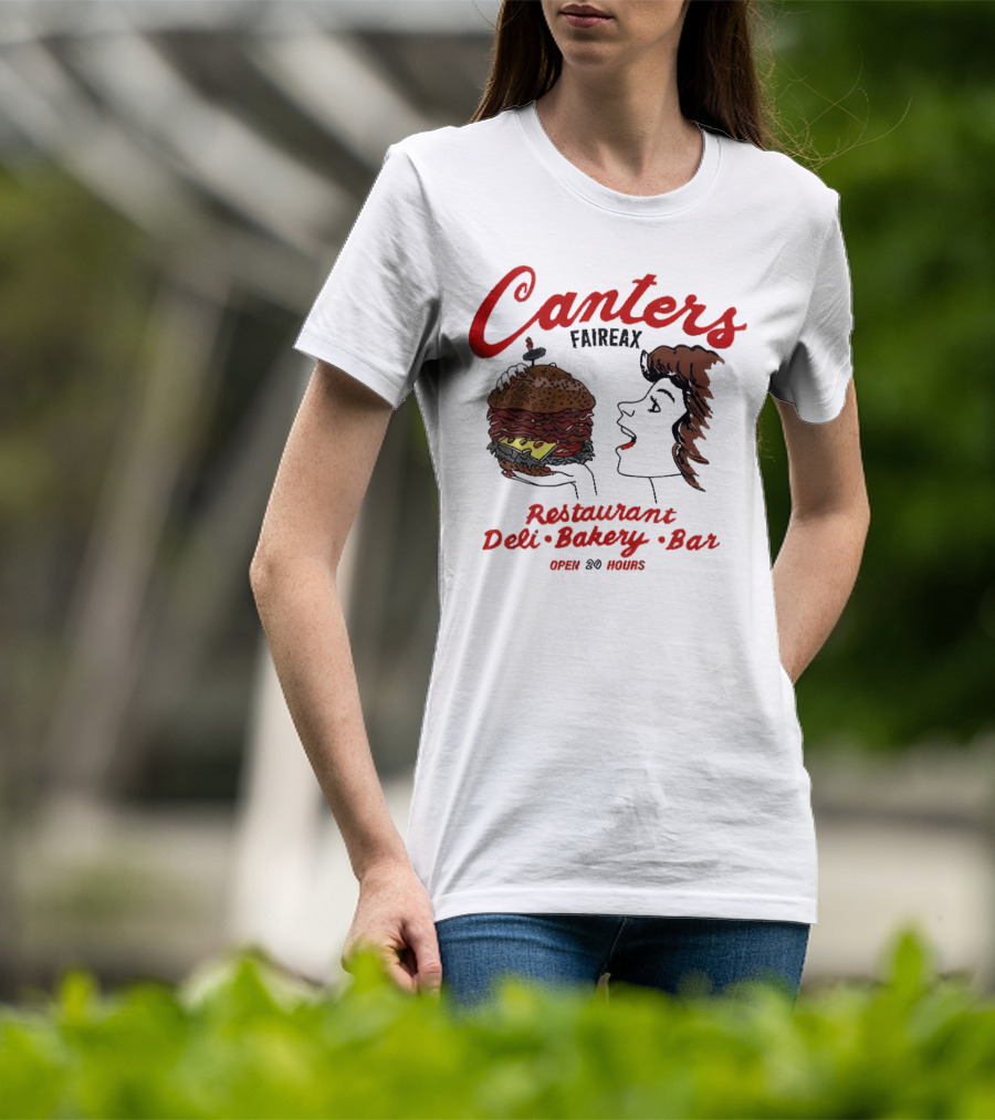 Canter's Deli Restaurant Bakery Bar Fairfax Los Angeles Open 24 Hours T-Shirt