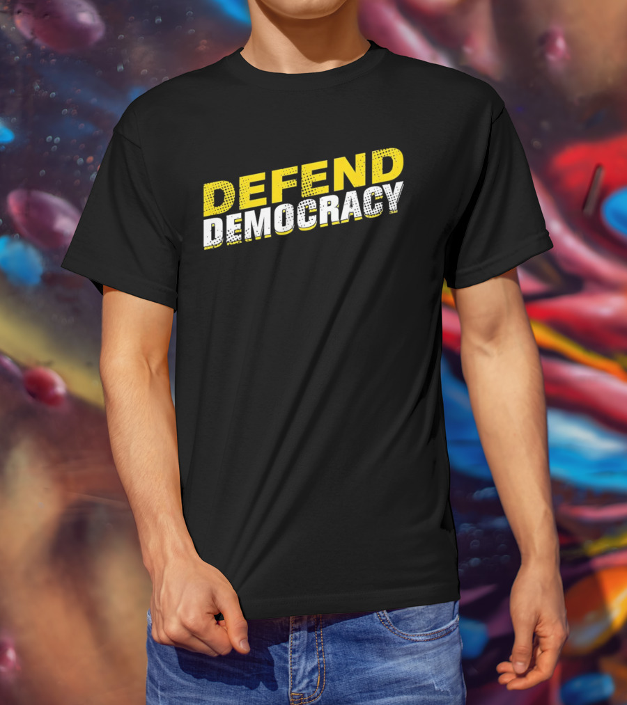Defend Democracy Bold Vintage T-Shirt