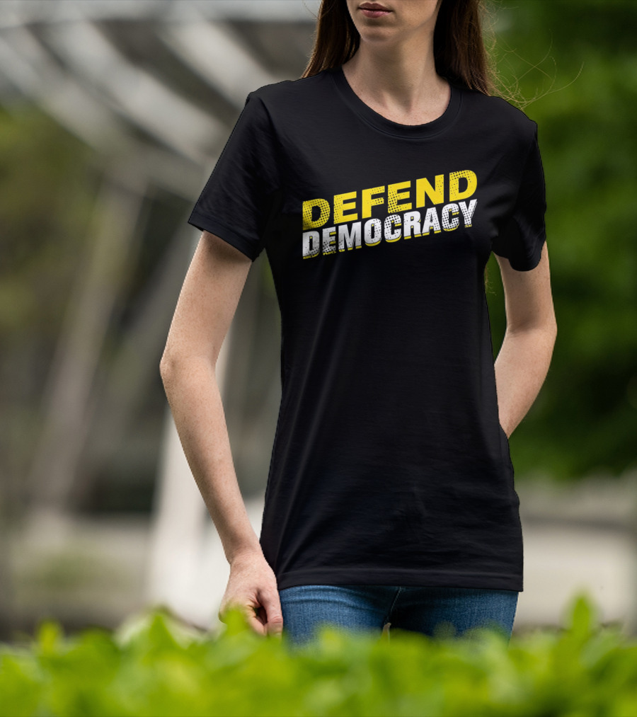 Defend Democracy Bold Vintage T-Shirt