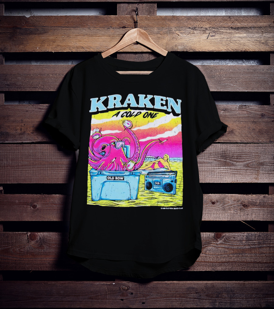 KRAKEN A COLD ONE OLD ROW BEACH CLUB T-Shirt