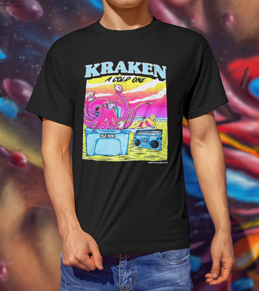 KRAKEN A COLD ONE OLD ROW BEACH CLUB T-Shirt