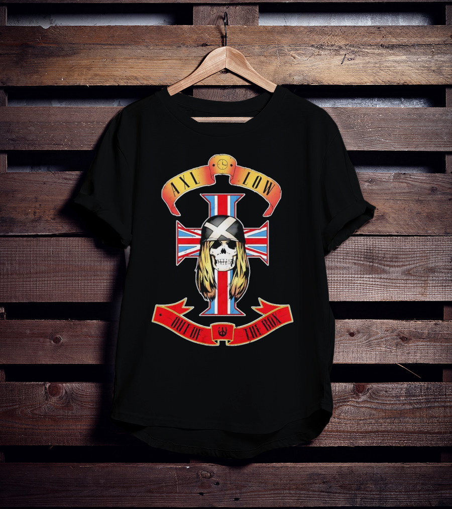 AXL LOW Skull Out Of The Box Union Jack Cross T-Shirt