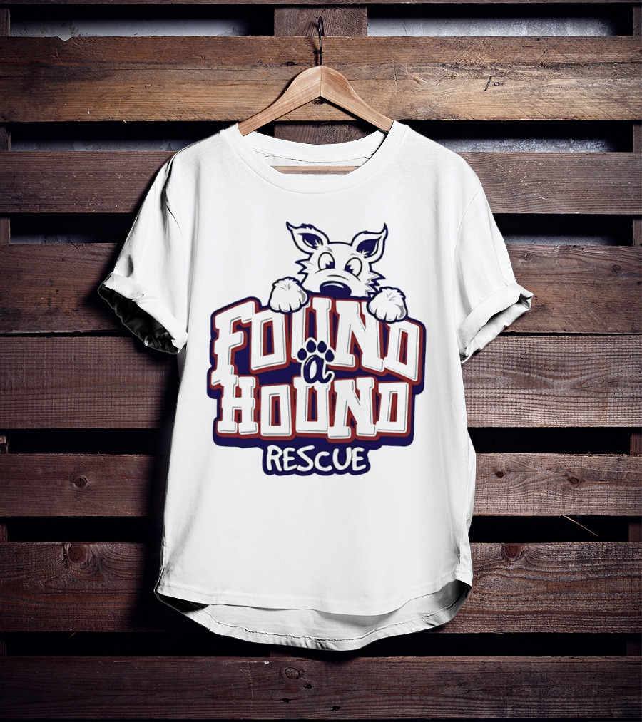 Found A Hound Rescue Dog Paw Prints T-Shirt