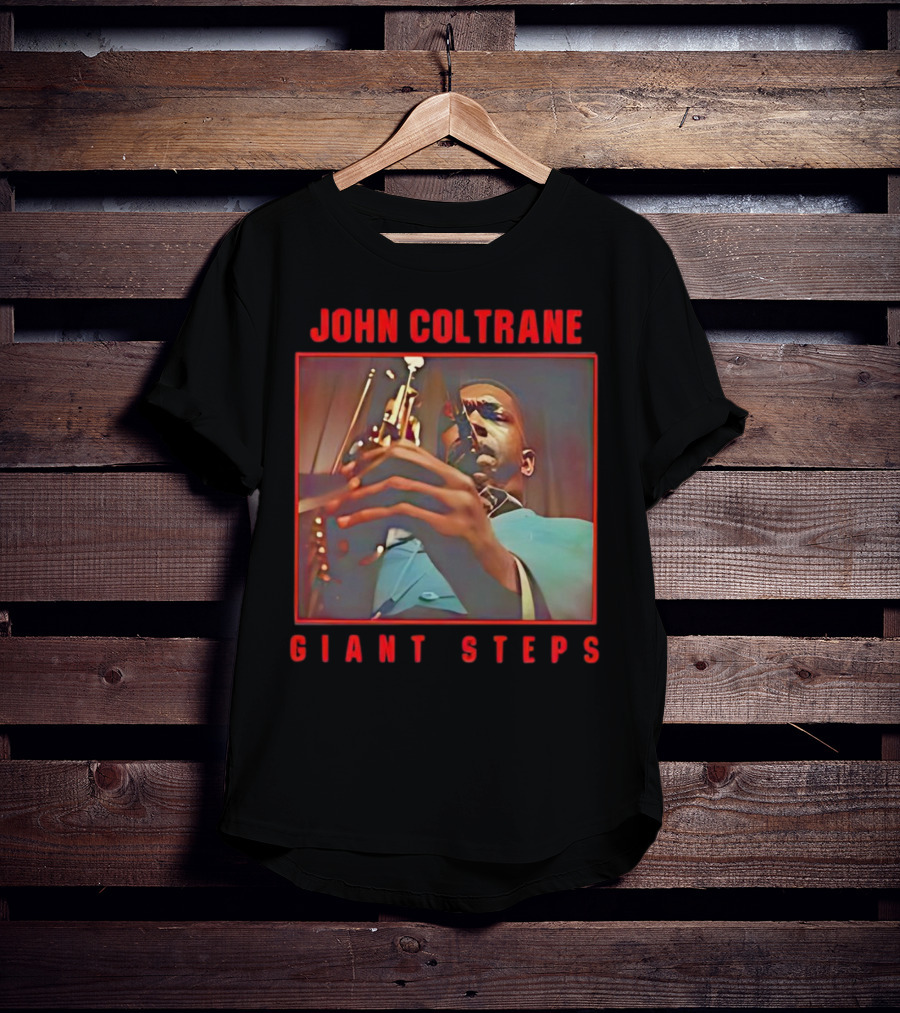 John Coltrane Giant Steps Album Cover Saxophone Iconic Jazz Image T-Shirt