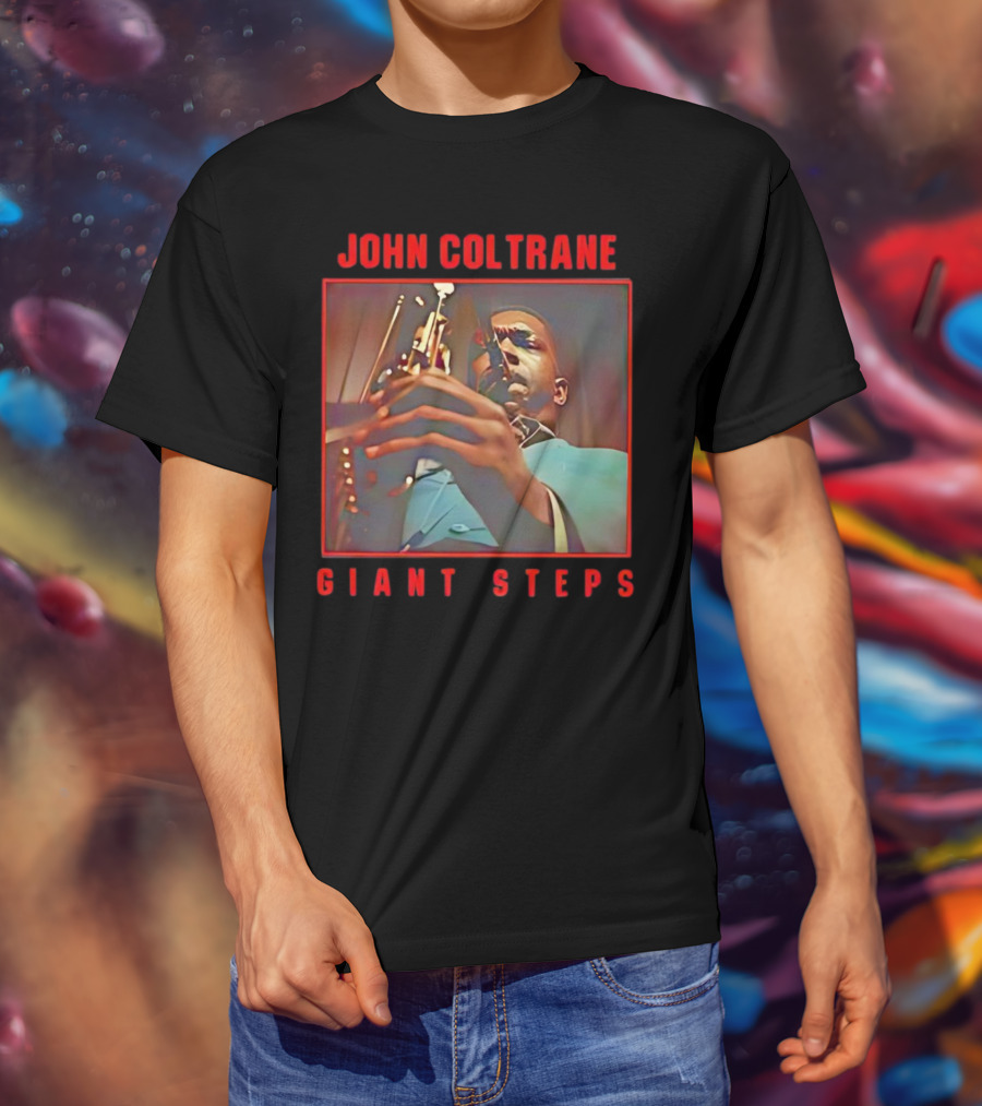 John Coltrane Giant Steps Album Cover Saxophone Iconic Jazz Image T-Shirt