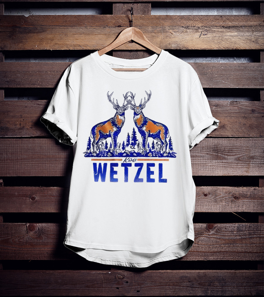 Koe Wetzel Double Deer Forest Blue Orange T-Shirt