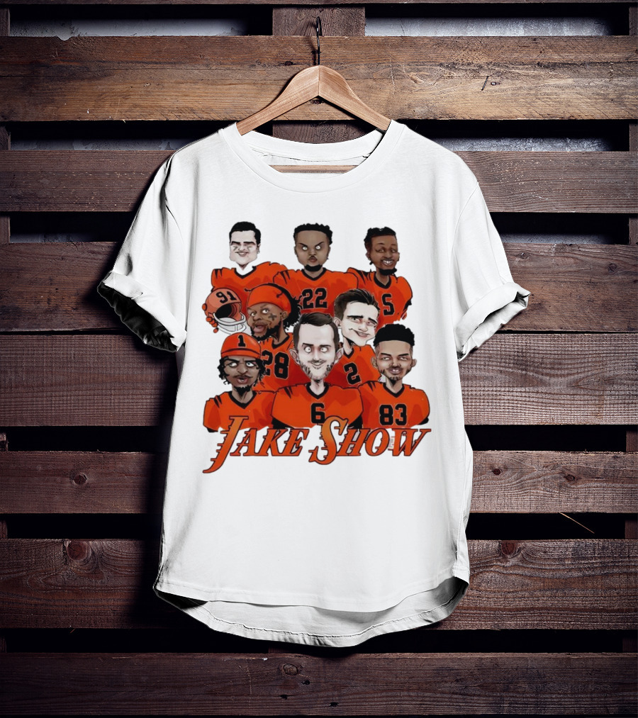 Jake Show Cartoon Cincinnati Bengals Football Players T-Shirt