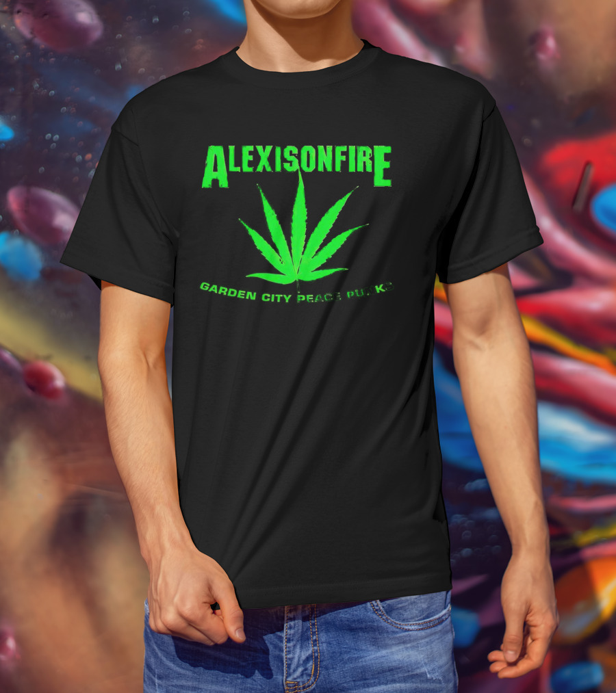 Alexisonfire Garden City Peace Punks Green Leaf T-Shirt