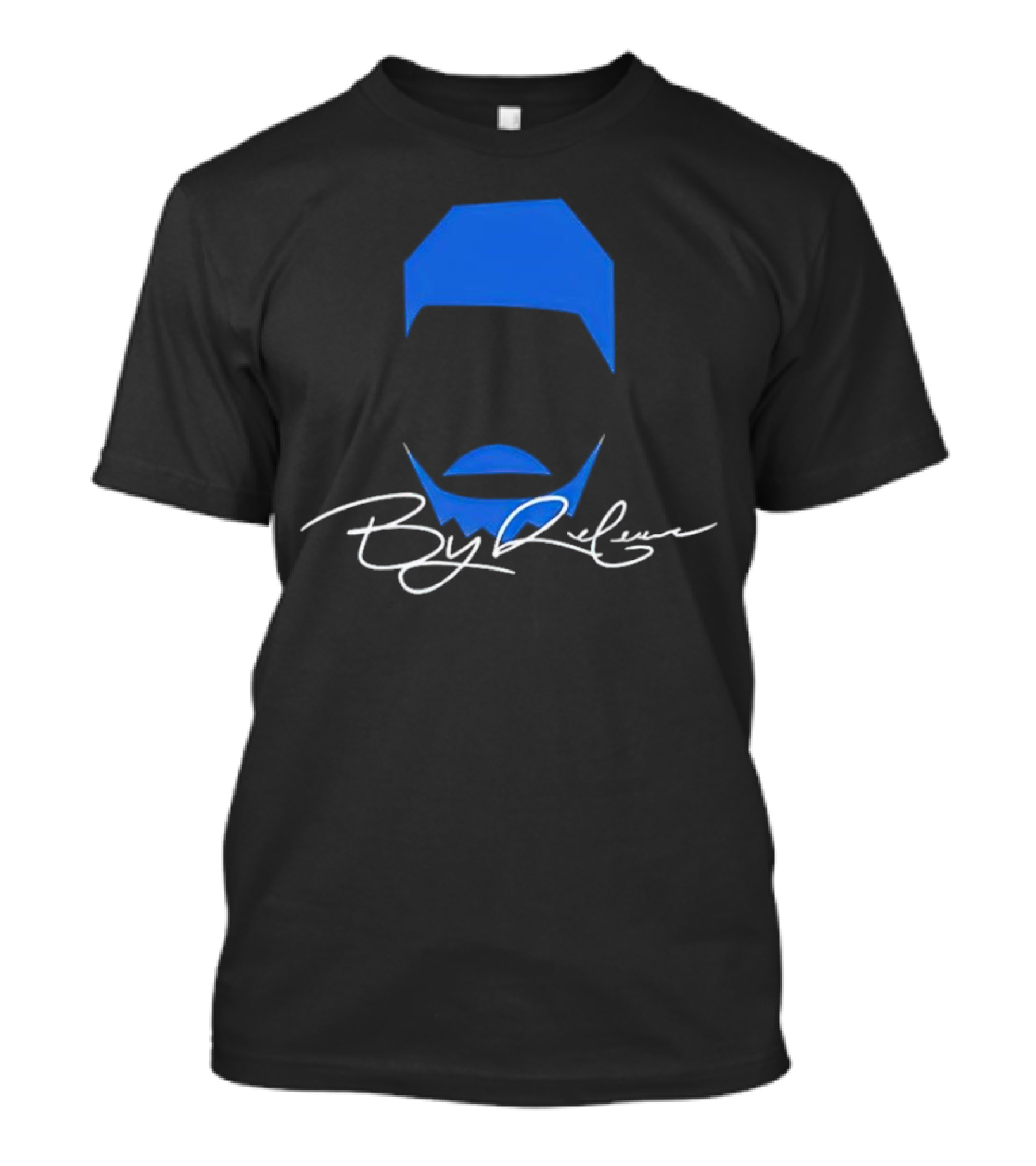 By Release Signature Blue Hat And Beard T-Shirt