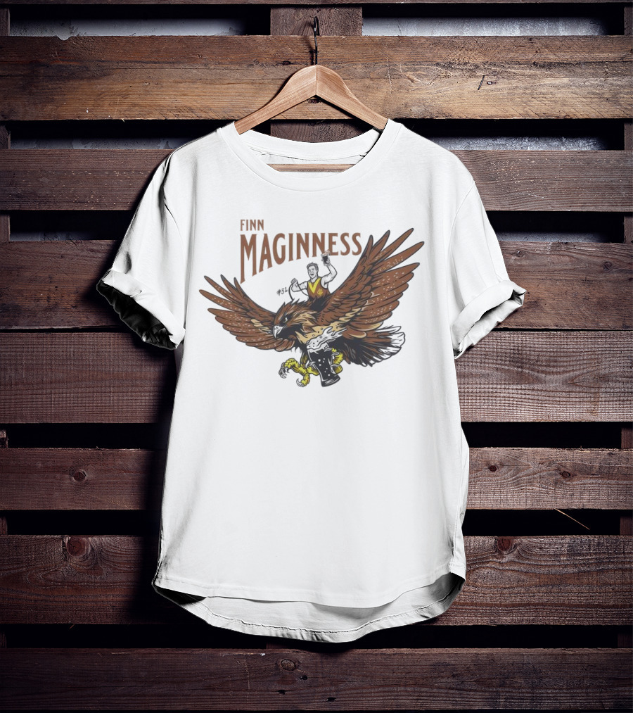 Finn Maginness Eagle Illustration With Number 37 And Football T-Shirt