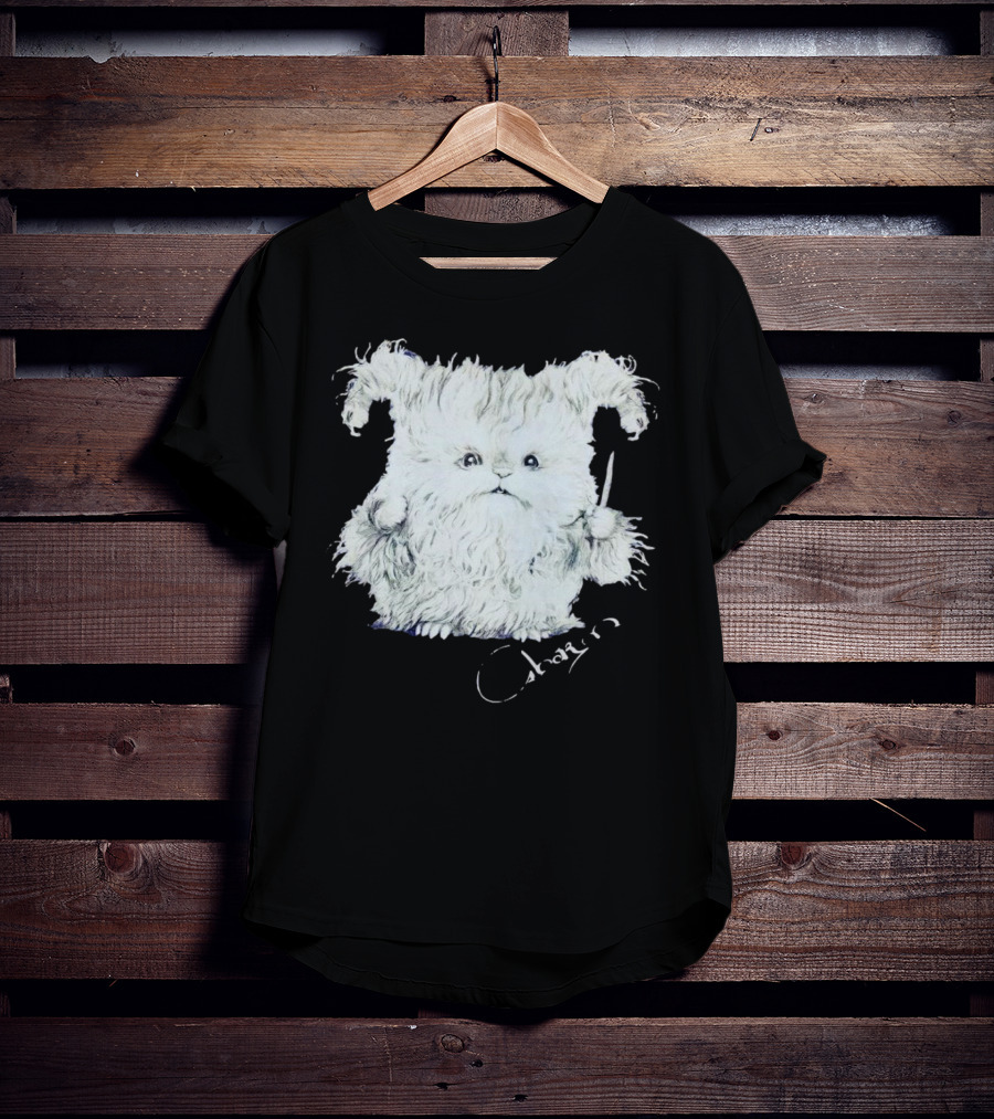 Charm White Furry Creature With Knife T-Shirt