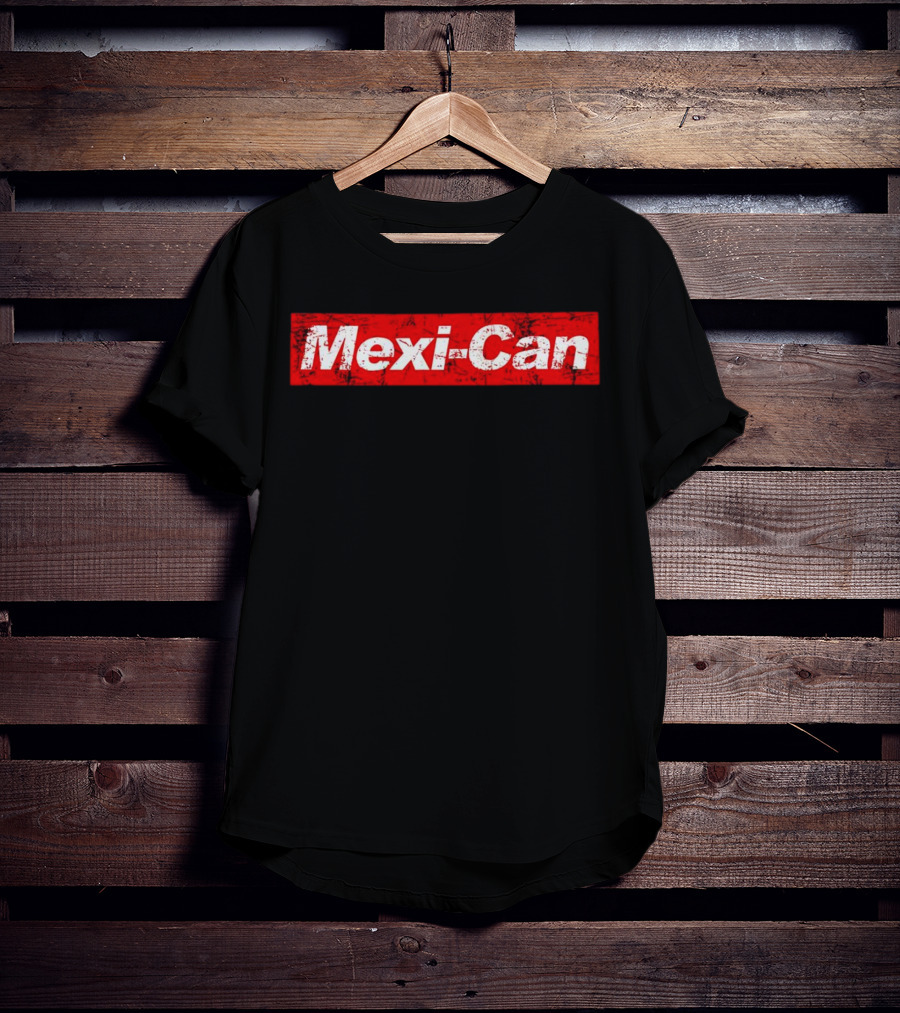 Mexi-Can Bold Red Grunge Style Typography T-Shirt