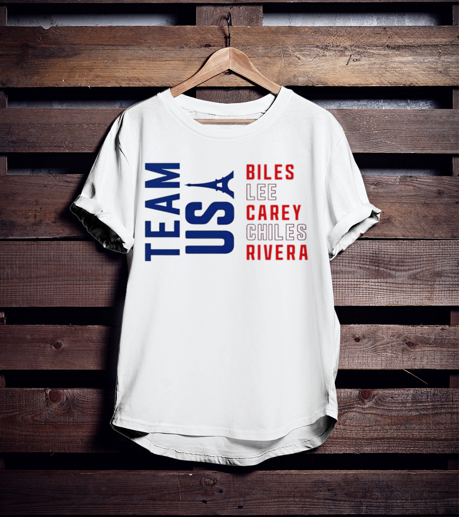 Team USA Biles Lee Carey Chiles Rivera T-Shirt