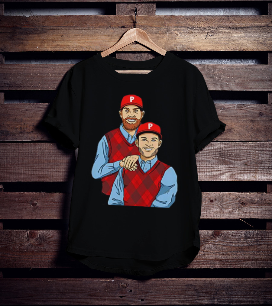 Phillies Step Brothers Movie Parody With Red Caps And Argyle Sweaters T-Shirt