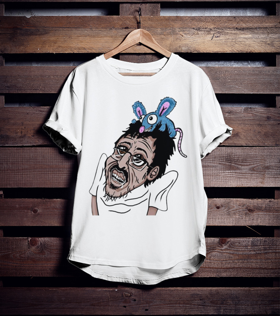 Ricky Berwick With Cartoon Rat On Head T-Shirt