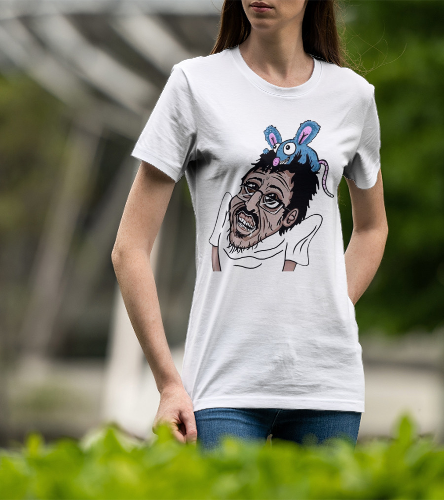 Ricky Berwick With Cartoon Rat On Head T-Shirt