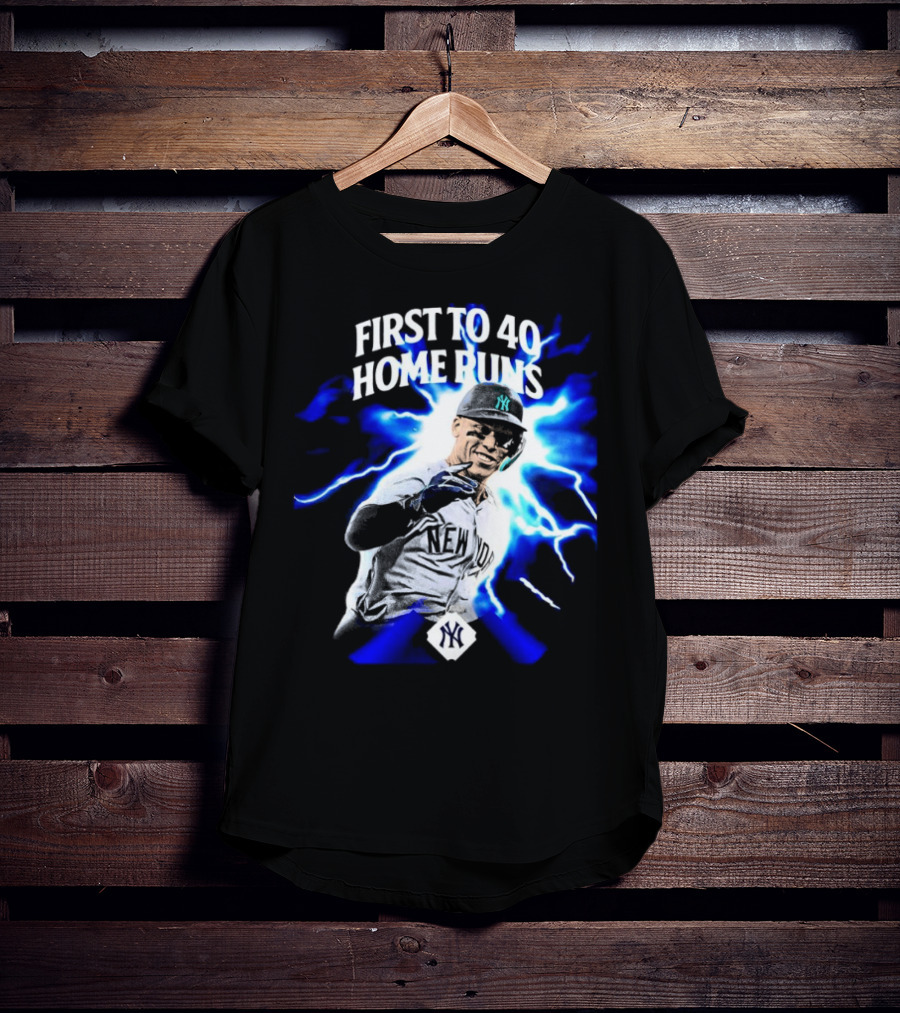 First To 40 Home Runs Aaron Judge New York Yankees T-Shirt