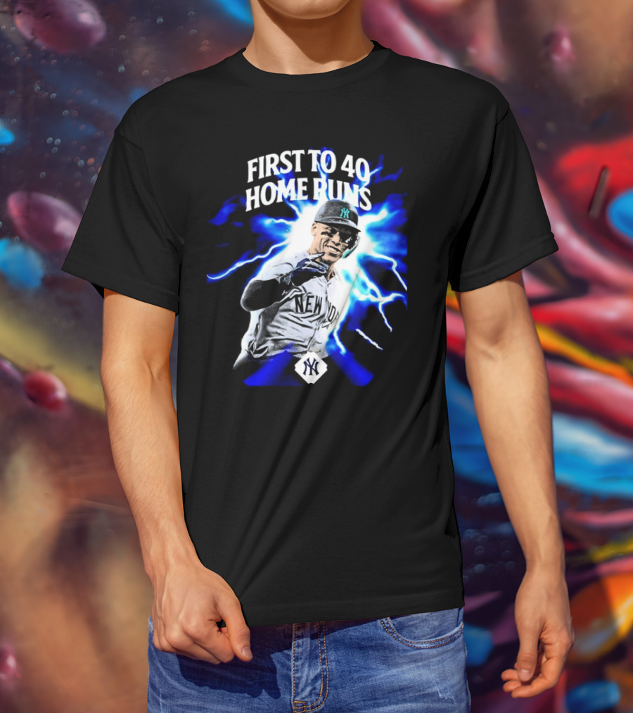 First To 40 Home Runs Aaron Judge New York Yankees T-Shirt