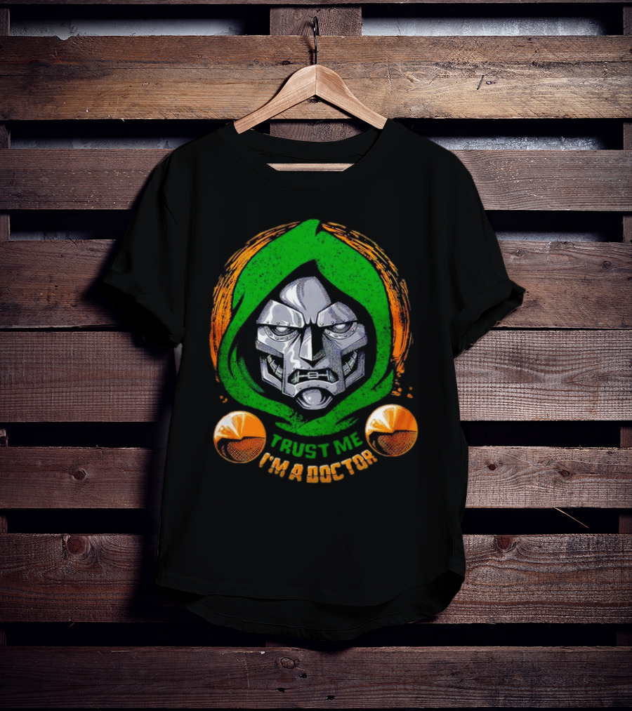 Doctor Doom Trust Me I'm A Doctor Villain Face Mask T-Shirt