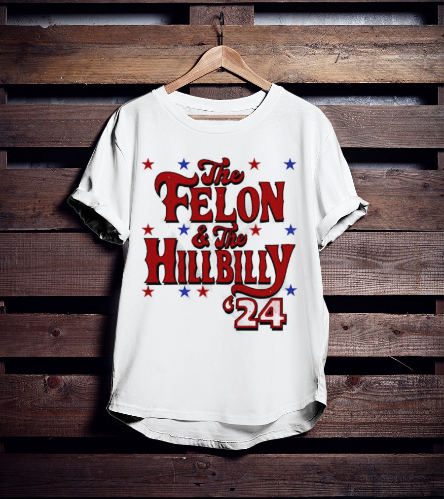 The Felon And The Hillbilly 24 Red And Blue Star T-Shirt