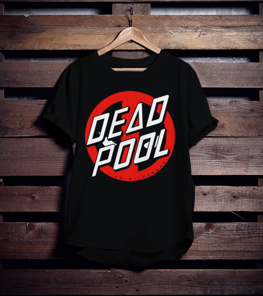 Deadpool X Santa Cruz Santapool Chimichangas Logo Red Circle T-Shirt