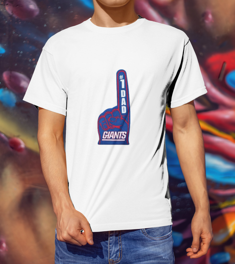 1 Dad Giants New York Giants Happy Father’s Day T-Shirt