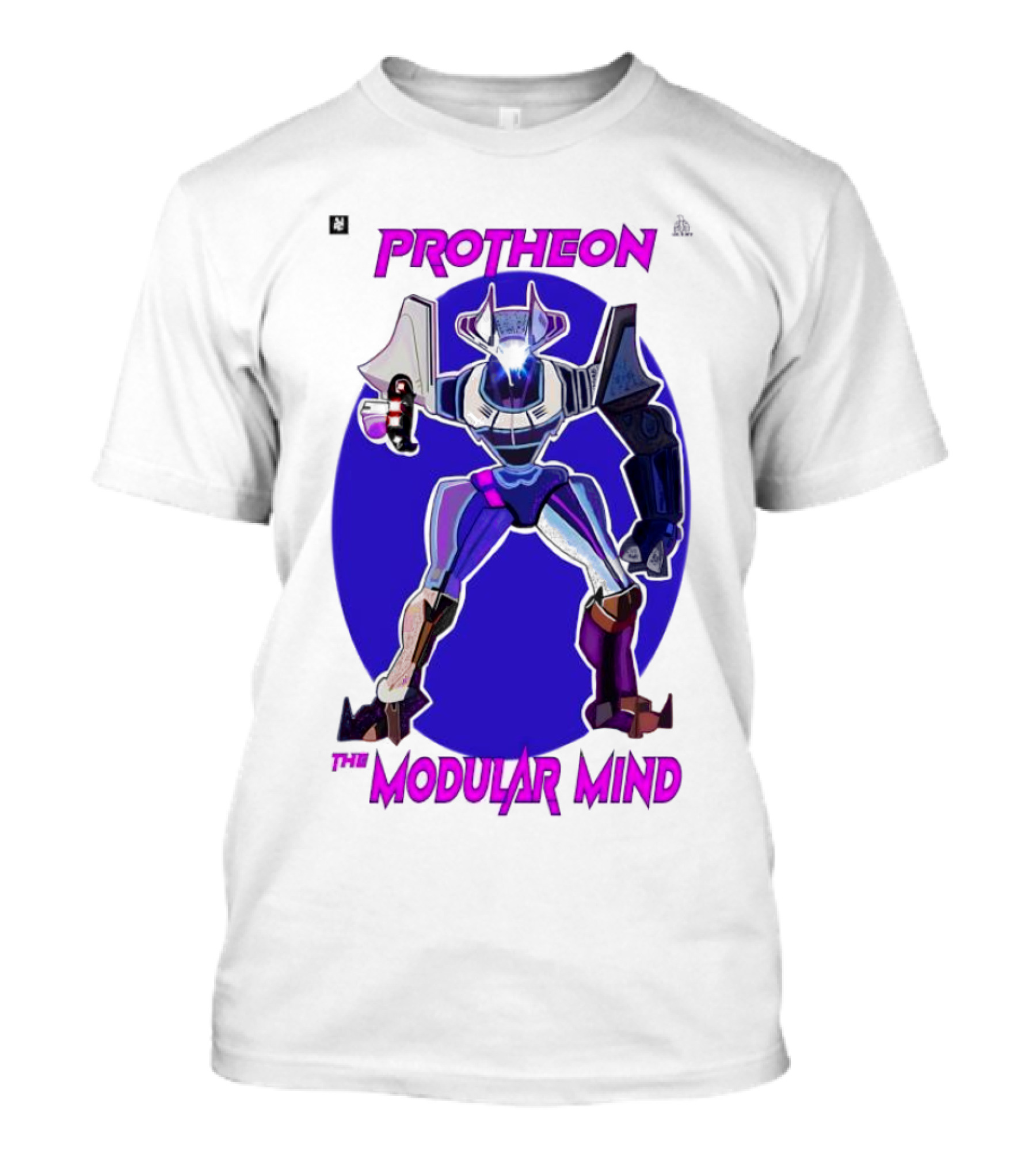 Protheon The Modular Mind Robot Character Purple Armor T-Shirt