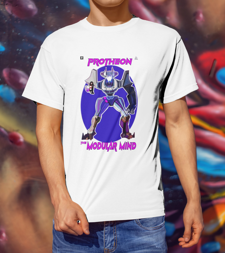 Protheon The Modular Mind Robot Character Purple Armor T-Shirt